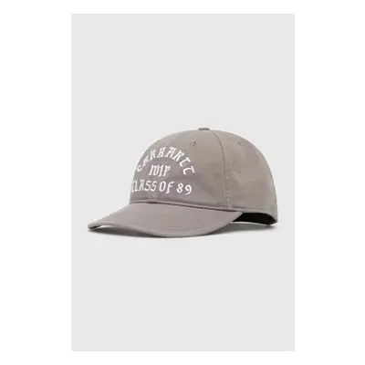 Bavlněná baseballová čepice Carhartt WIP Class of 89 Cap šedá barva, s 89573737