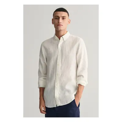 KOŠILE GANT SLIM LINEN SHIRT WHITE 91881743