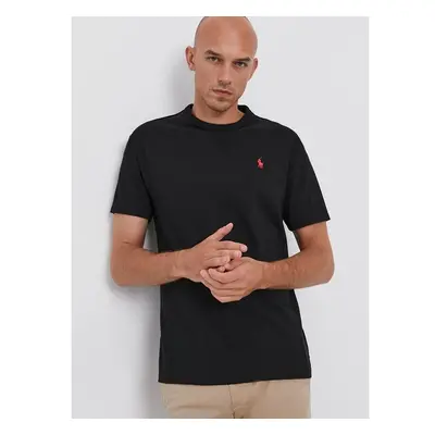 Tričko Polo Ralph Lauren pánské, černá barva, hladké, 710811284001 61621455