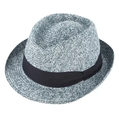 Letní modrý klobouk Trilby od Fiebig - Trilby Melange 81243293