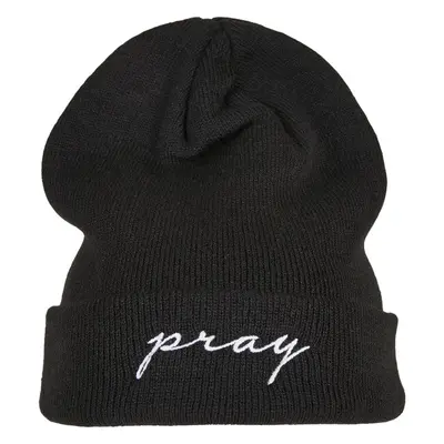 Mister Tee Pray Embroidery Beanie černo/bílá 87556001