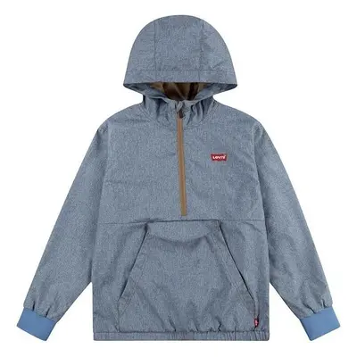 Dětská bavlněná mikina Levis LVB CHAMBRAY ANORAK s kapucí, hladká 90507046