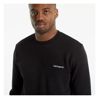 Mikina Carhartt WIP Script Embroidery Sweatshirt UNISEX Black/ White 78987461