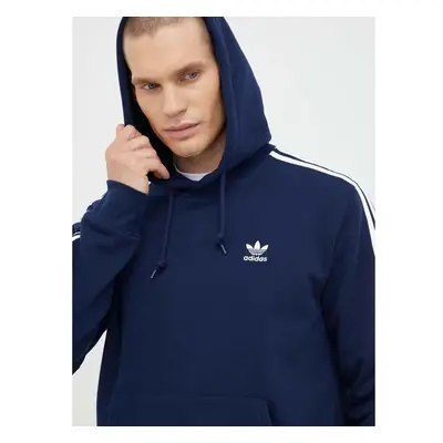 Mikina adidas Originals pánská, tmavomodrá barva, s kapucí, vzorovaná 85262956