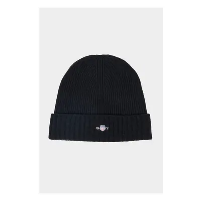 ČEPICE GANT UNISEX. SHIELD WOOL BEANIE BLACK 86389959