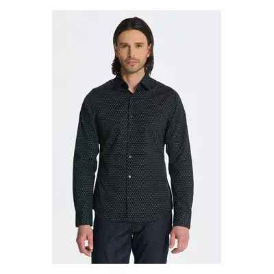 KOŠILE GANT SLIM FORMAL MICRO PRINT SHIRT BLACK 84796927