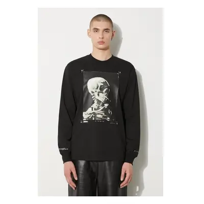 Tričko s dlouhým rukávem STAMPD Skeleton LS Relaxed Tee černá barva, s 94156496