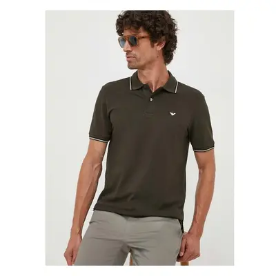 Polo tričko Emporio Armani zelená barva 84333055