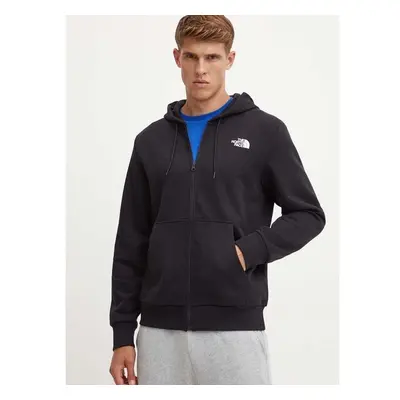 Mikina The North Face Simple Dome Full Zip Hoodie pánská, černá barva, 95223866