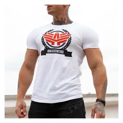 Pánské fitness tričko Iron Aesthetics Triumph, bílé 60712394