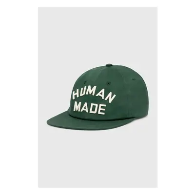 Bavlněná baseballová čepice Human Made Baseball Cap zelená barva, s 90023731