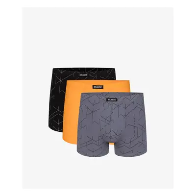 Pánské boxerky ATLANTIC 3Pack - černé/žluté/šedé 85537377