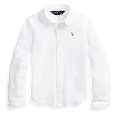 Dětská bavlněná košile Polo Ralph Lauren bílá barva, 312901132002 95060797