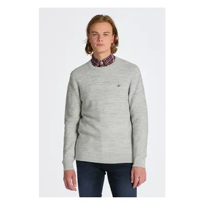 SVETR GANT 2TONE LINKS-LINKS C-NECK GREY MELANGE 84796937