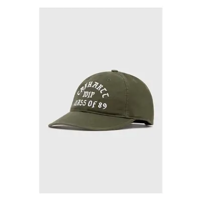 Bavlněná baseballová čepice Carhartt WIP Class of 89 Cap zelená barva, 89573732