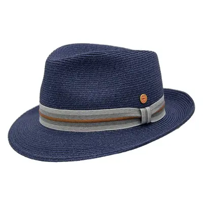 Modrý crushable (nemačkavý) letní klobouk Trilby - Mayser Maleo, UV 82102223