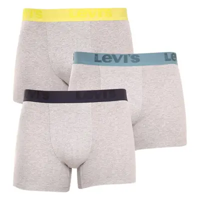 3PACK pánské boxerky Levis šedé (905045001 015) 68169750