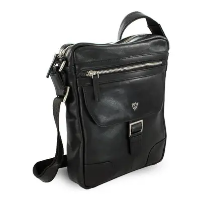 Černý pánský kožený zipový crossbag William 85526851