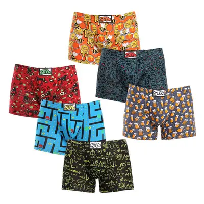 6PACK pánské boxerky Styx long art klasická guma vícebarevné 88007215