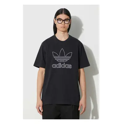 Bavlněné tričko adidas Originals Trefoil Tee černá barva, s potiskem, 88332992