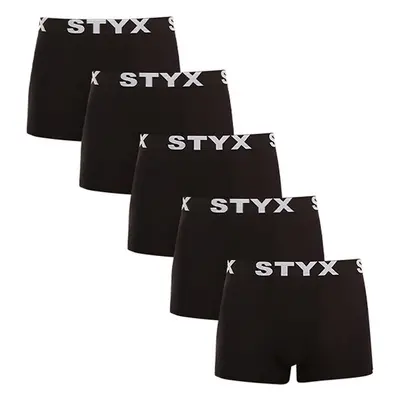 5PACK pánské boxerky Styx sportovní guma nadrozměr černé (5R960) 3 89540219