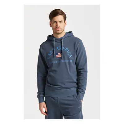 MIKINA GANT SUNFADED GANT USA HOODIE EVENING BLUE 78948508