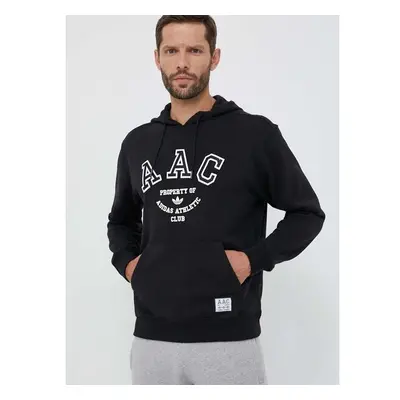 Bavlněná mikina adidas Originals pánská, černá barva, s kapucí, s 82837198