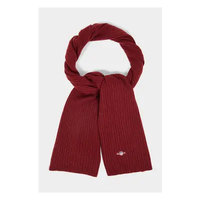 ŠÁLA GANT UNISEX. SHIELD WOOL KNIT SCARF PLUMPED RED 85386170