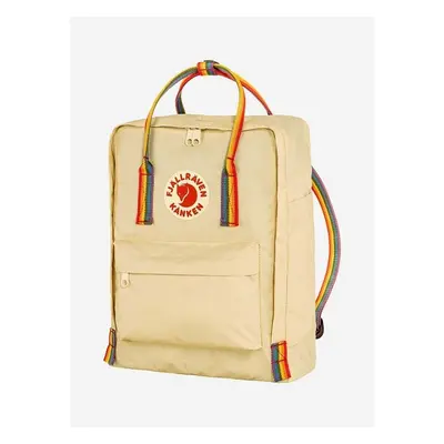 Batoh Fjallraven Rainbow Kanken béžová barva, velký, s potiskem, 84541600