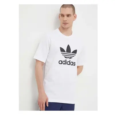 Bavlněné tričko adidas Originals Trefoil bílá barva, s potiskem, 88830450