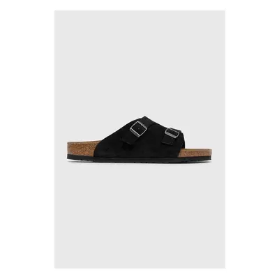 Semišové pantofle Birkenstock černá barva 84402279