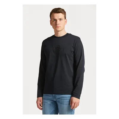 TRIČKO GANT REG TONAL SHIELD LS T-SHIRT BLACK 89791871