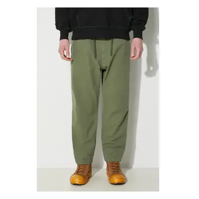 Bavlněné kalhoty Universal Works Hi Water Trouser zelená barva, 90398037