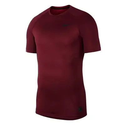 Pánské tričko Nike Pro BRT Top SS vínové, 92083074