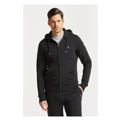 MIKINA GANT D1. THE ORIGINAL FULL ZIP HOODIE BLACK 76936203