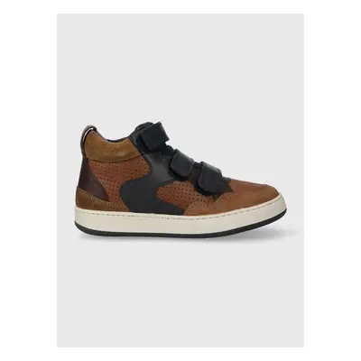 Dětské kožené sneakers boty Shoo Pom tmavomodrá barva 86626948