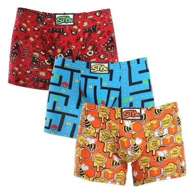 3PACK pánské boxerky Styx long art klasická guma vícebarevné (3F12914) 87975337