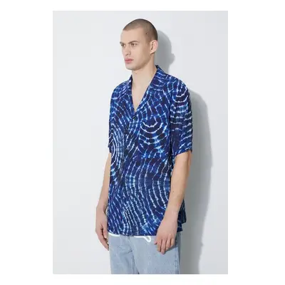 Košile Marcelo Burlon Aop Soundwaves Hawaii Shirt pánská, relaxed, 89169311