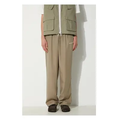 Kalhoty MKI MIYUKI ZOKU Tencel Trousers pánské, zelená barva, 94874753