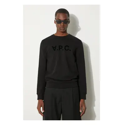 Bavlněná mikina A.P.C. Sweat Vpc COECQ-H27378 BLACK pánská, černá 84016025