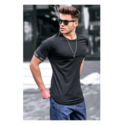 Madmext Black Basic Mens T-Shirts 84579566