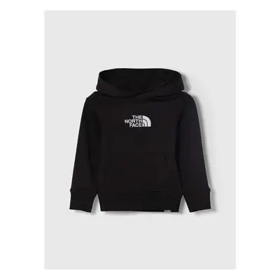 Dětská bavlněná mikina The North Face DREW PEAK LIGHT P/O HOODIE černá 91546760