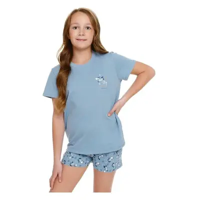 DN Nightwear Dětské pyžamo Stay positive světle modré 77559973