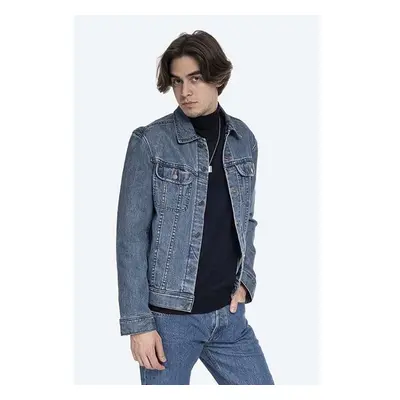 Džínová bunda A.P.C. Veste Jean Us COZZK-H02223 INDIGO pánská, 84016031