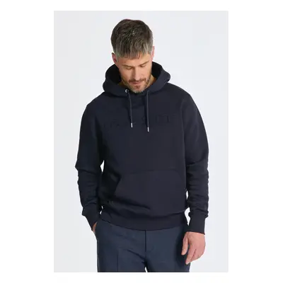 MIKINA GANT EMBOSSED SWEAT HOODIE EVENING BLUE 84735219