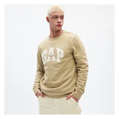 Mikina GAP Crewneck Logo Sweatshirt Khaki S 95338603