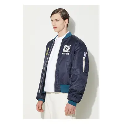 Bomber bunda Billionaire Boys Club Outerbanks Bomber tmavomodrá barva, 92988522