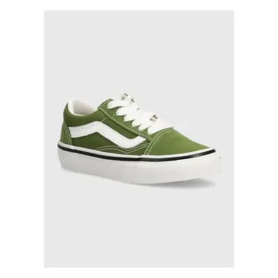 Dětské tenisky Vans Old Skool zelená barva, VN000CYVCIB1 93633326