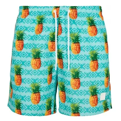 Pánské koupací šortky Urban Classics Pattern Swim Shorts - pineapple 53189567