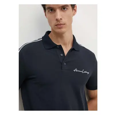 Polo tričko Armani Exchange tmavomodrá barva, s aplikací, 8NZFSG ZJ81Z 95060439